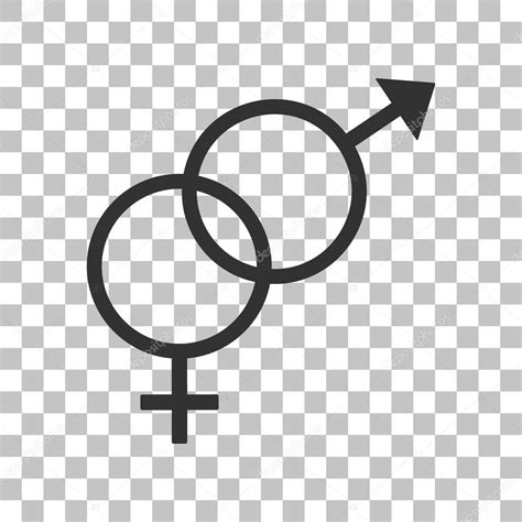 Sex symbol sign. Dark gray icon on transparent background. — Stock ...