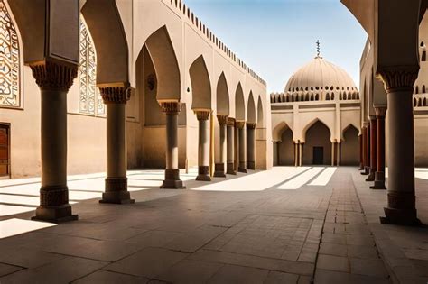 premium ai image  courtyard   mosque