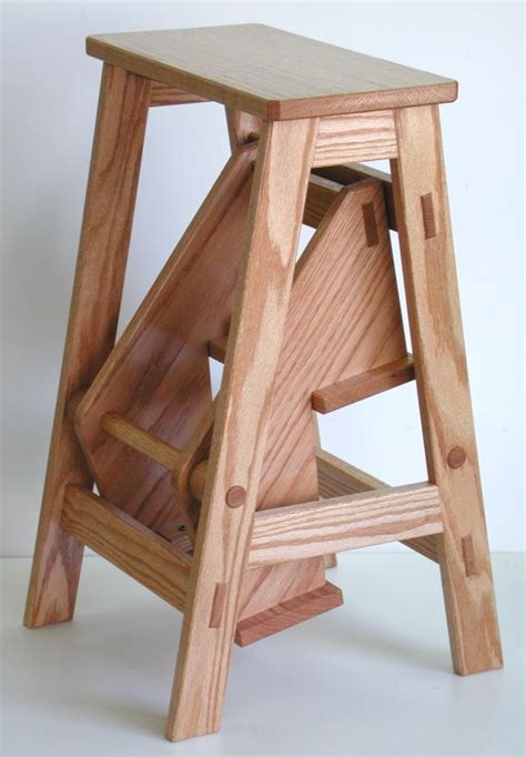 Free wooden folding step stool plans