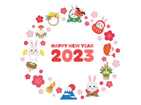 illustration   white rabbit  year frame