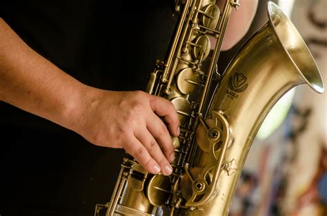 Person Holding Saxophone in Gray Scale Photography · Free Stock Photo