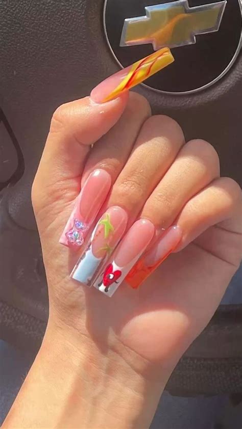 Bad Bunny Nails | Red nails, Pink nails, Halloween nails