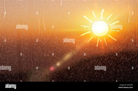 Water drop forming a sun Stock Photo - Alamy