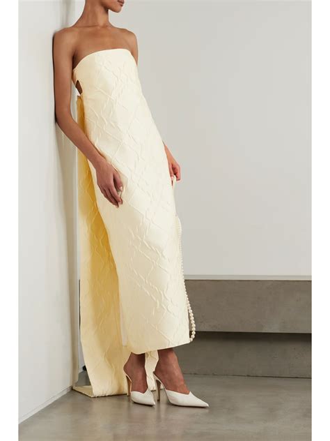 EMILIA WICKSTEAD Hattie strapless jacquard gown | Gowns, Rehearsal