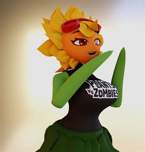 3D model Girasol Sunflower 3D Plants Vs Zombie NSFW SFW VR / AR / low