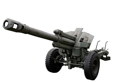 Isolated 152 mm howitzer Model 1943 (D-1), photograph, #1306397 ...