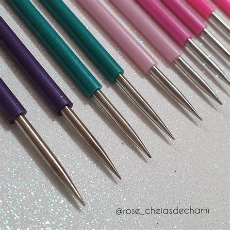 palito de inox  silicone  unhas rose peliculas cheia de charme