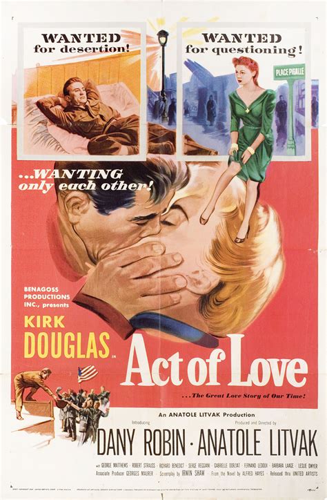 Акт любви (Act of Love, 1953), режиссёр Анатоль Литвак, художественный ...