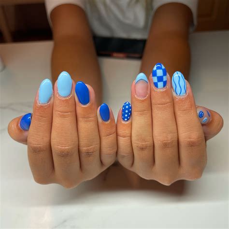 🫐🦋🌀🐬 | Checkered nails, Girly acrylic nails, Cute acrylic nails