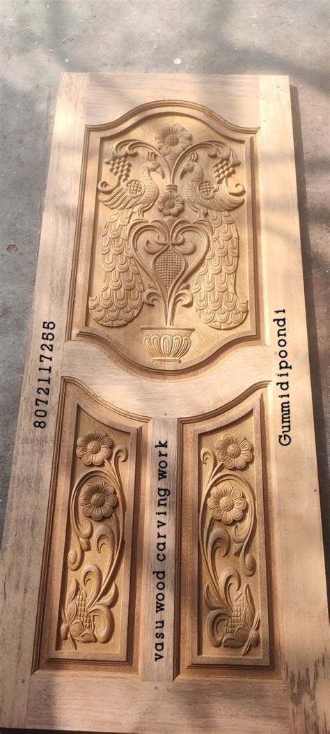 wood carving main door design single door design