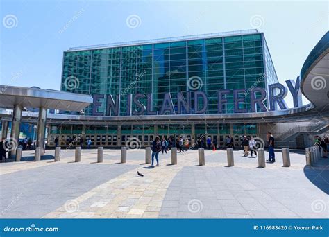 The Staten Island Ferry Terminal in Lower Manhattan, NYC Editorial ...
