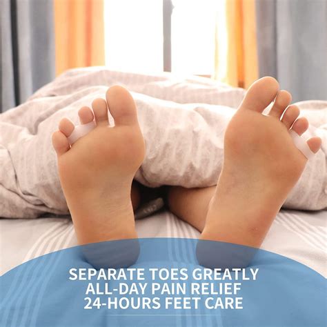 Zinyakon Two Hole Gel Small Toe Separator - 12 Pcs Little Toe Spacer