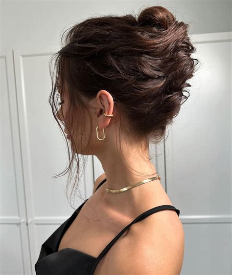 easy updo for mid length hair 1