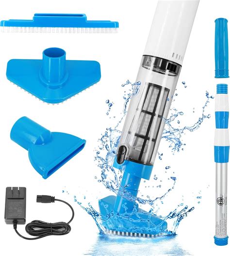 Amazon.com : Handheld Pool Vacuum with Telescopic Pole, 3 in 1 Cordless
