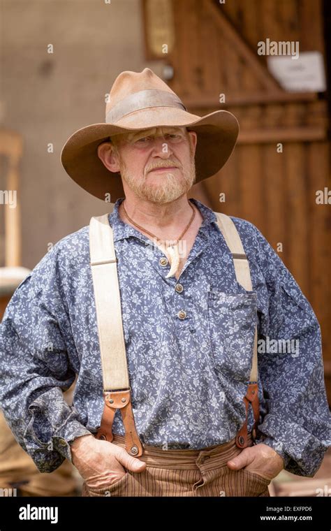 man dressed  wild west costume typical    century united