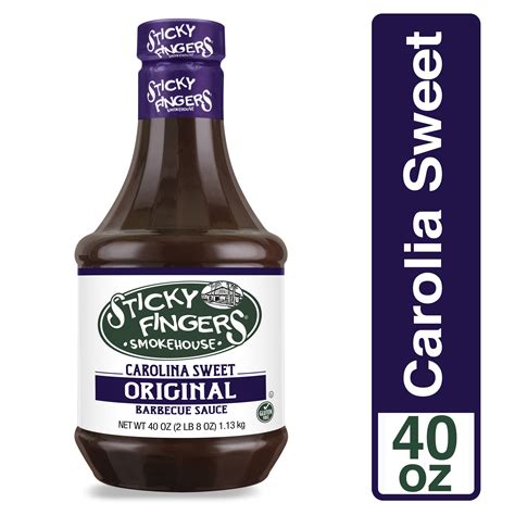 Sticky Fingers Smokehouse Carolina Sweet Original Barbecue Sauce 40 oz