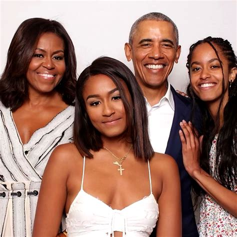obama family  barack michelle malia  sasha   years