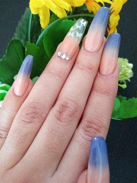 purple ombre acrylic nails 11