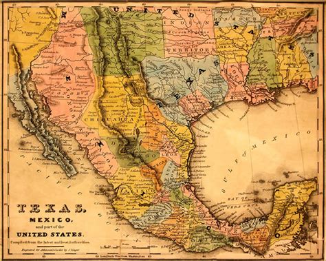 Map of Texas, Mexico and Part of the United State 1836 - Etsy