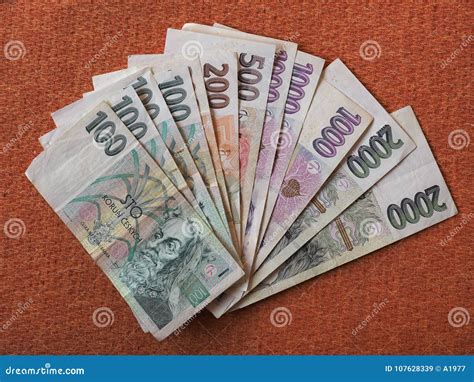 Czech Koruna Notes, Czech Republic Stock Image - Image of note, bill ...