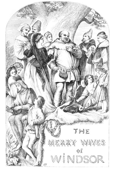 The Merry Wives of Windsor Full Page Introductory Illustration