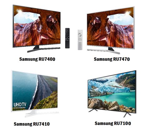 Difference Samsung RU7100 RU7400 RU7470 RU7410 - LED TV reviews