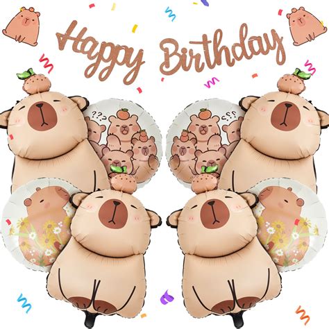 Amazon.com: Trandraft 9 Pcs Capybara Birthday Party Decorations