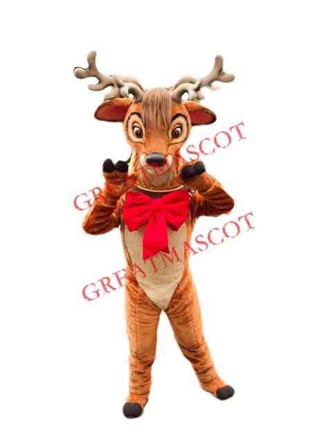 Friendly Realistic Deer Mascot Costume