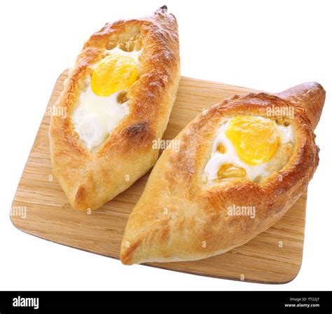 Ajarian khachapuri isolated on white Stock Photo - Alamy