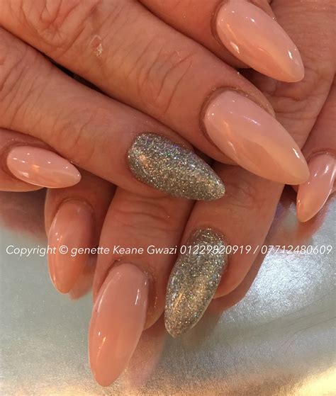 Nude pink & holographic glitter nails | Holographic glitter nails, Hair