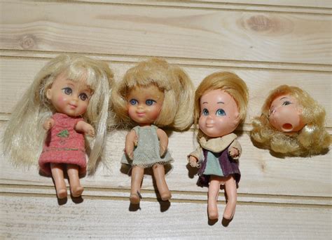 Vintage 1965 Japan Liddle Kiddle Dolls Mattel Collectibles 3 Dolls Plus