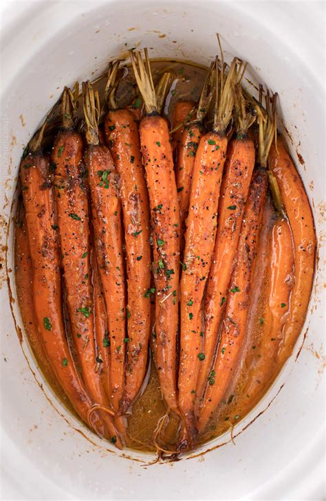 Slow Cooker Roasted Carrots - The Chunky Chef