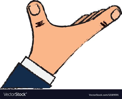 Hand holding something Royalty Free Vector Image