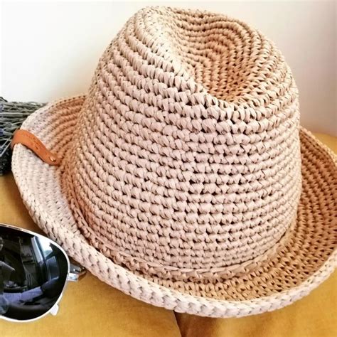 Шляпа Федора из рафии | Floppy hat, Cowboy hats, Hats