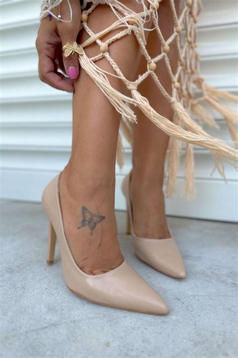Dance Bej Deri Stiletto