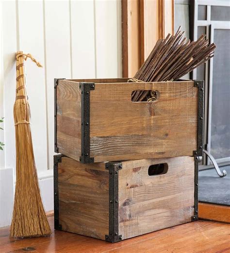 Add Style And Functionality With Wooden Crate Storage - Home Storage ...