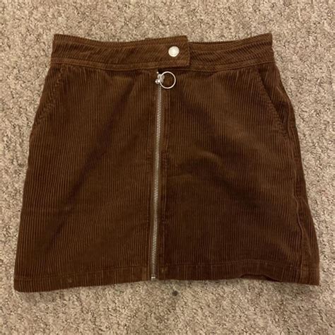 Urban Outfitters Brown Corduroy Skirt 🍁 - Hardly... - Depop