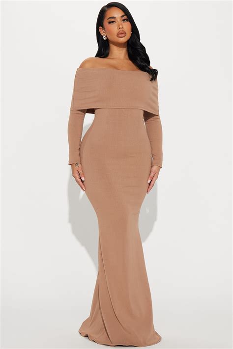 Nayeli Snatched Maxi Dress - Nude | Fashion Nova