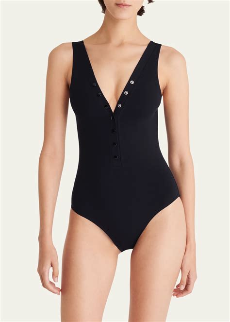 Eres Icone Snap-Front One-Piece Swimsuit - Bergdorf Goodman