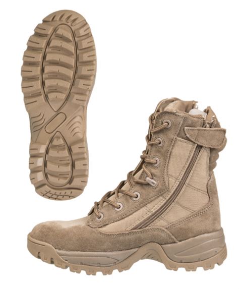 Черевики тактичні 44р. Койот MIL-TEC TACTICAL BOOT TWO-ZIP 44р. COYOTE ...