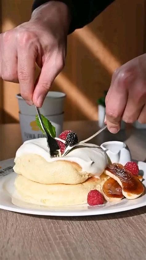 Fluffy pancakes | Desserts, Sweet breakfast, Pancake restaurant