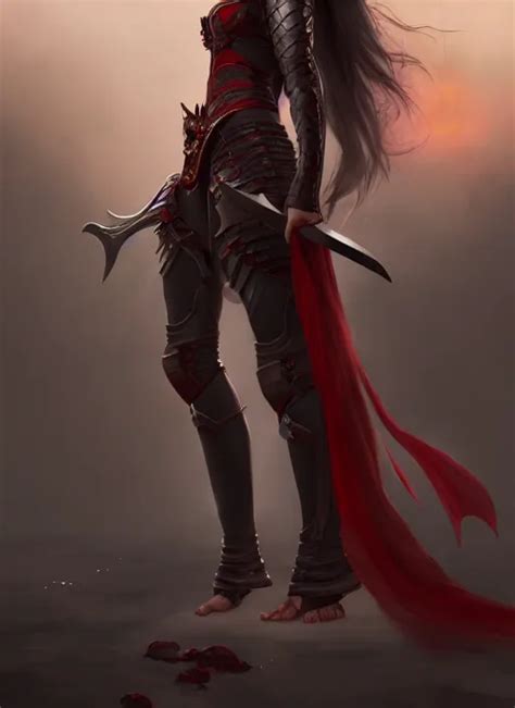 full body portrait of a barefoot female vampire | Stable Diffusion