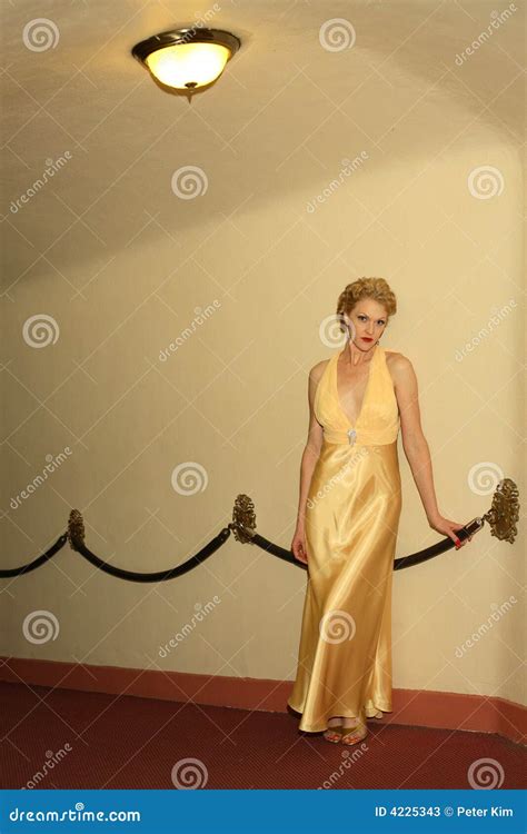 Woman at theater stock image. Image of portrait, arts - 4225343