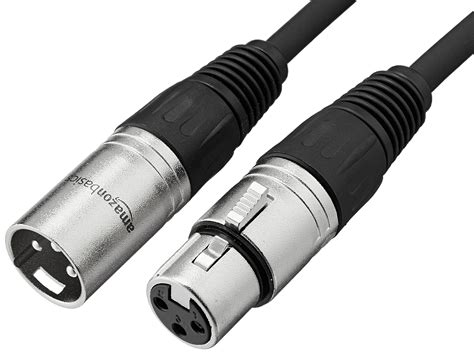 Amazon Basics Standard XLR Male to Female Balanced Microphone Cable ...