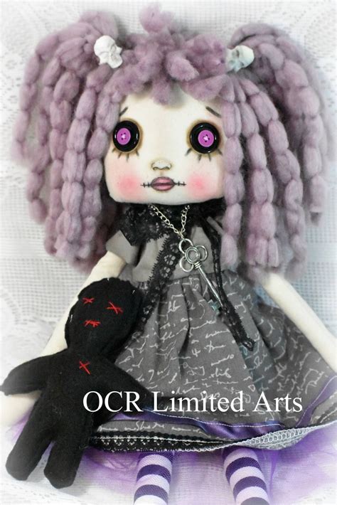 Handmade 18 Gothic HANNAH Goth Doll Tattered Voodoo Doll Emo