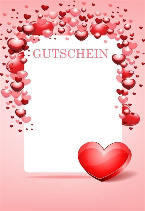 Romantische Gutscheinvorlage | Gutschein vorlage kostenlos, Gutschein