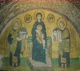 4- Mosaïque la Vierge entre constantin et justinien, Eglise sainte ...