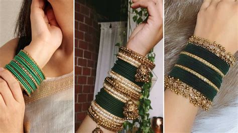 green bangles set designs  teej  herzindagi