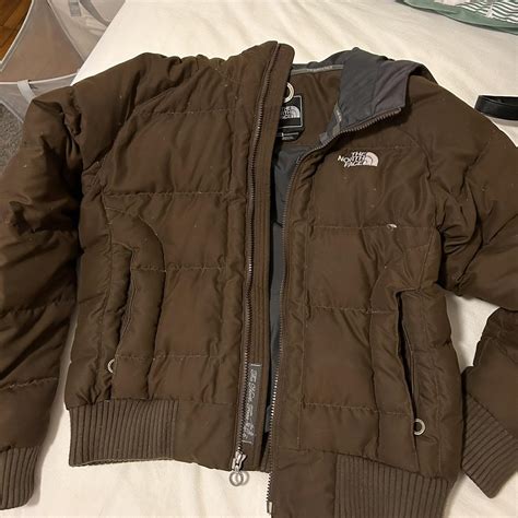 Brown North Face Puffer - Depop