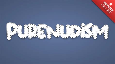 purenudism efecto punteado generador de efectos de texto